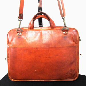 Johnny Fly Slim 15" Laptop Brown Leather Crossbody Messenger Bag